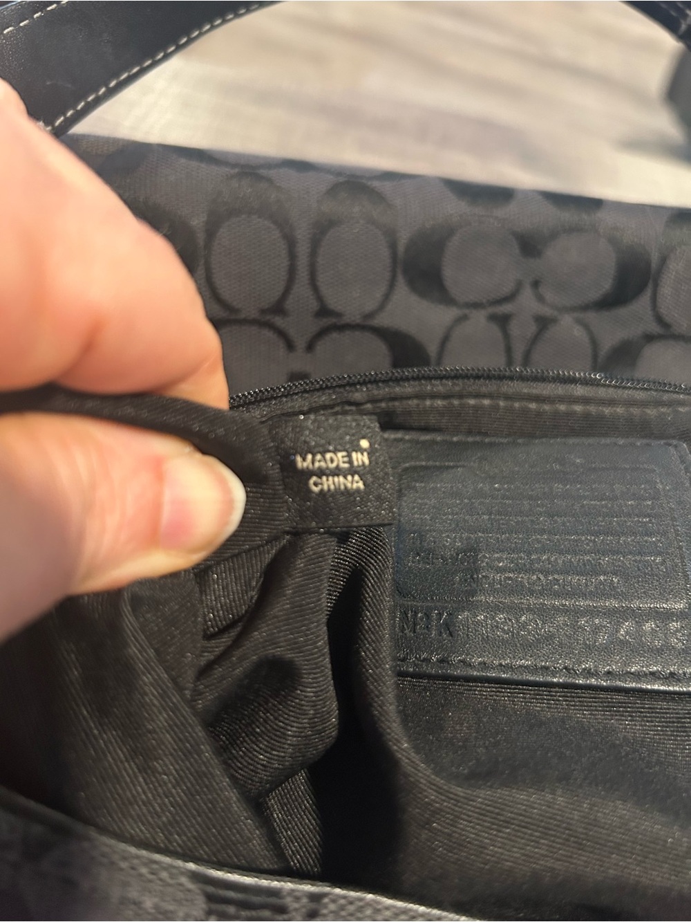 Coach SoHo Signature Buckle Hobo bag Black Jacquard Canvas Leather Trim Y2K - Picture 8 of 16